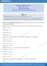Đề thi giữa kì 2 Toán 12 - Đề số 7